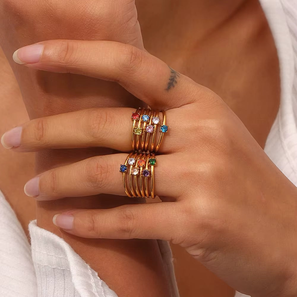 MINIMALIST GEMSTONE RINGS