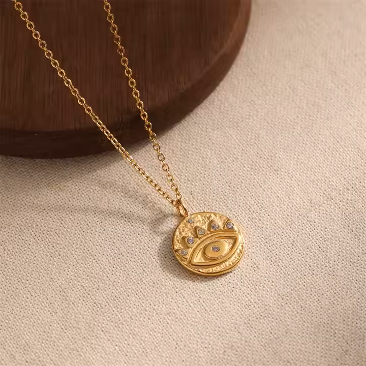 GOLD EYE NECKLACE