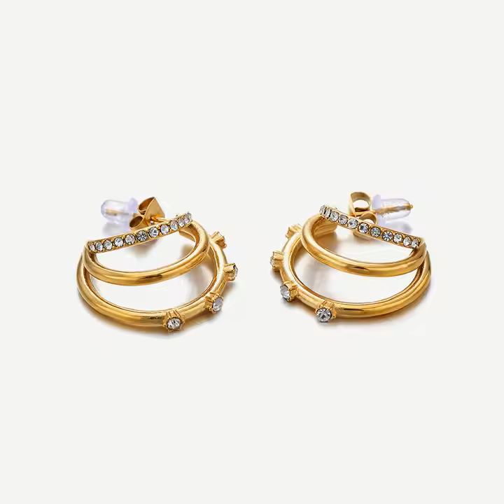 TRIPLE HOOP EARRINGS