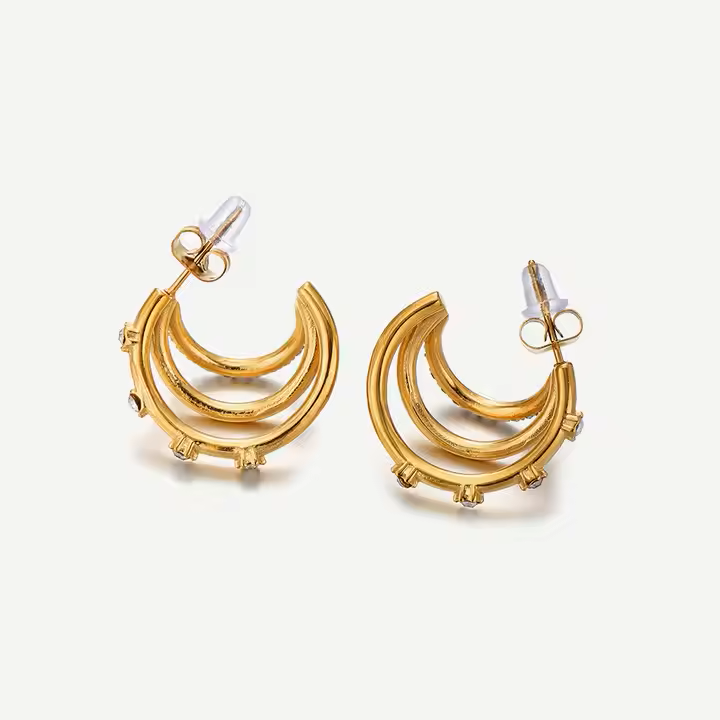 TRIPLE HOOP EARRINGS