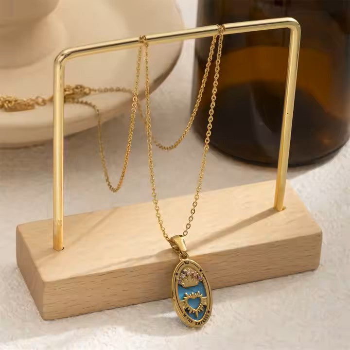 UNIQUE OVAL TAROT NECKLACE