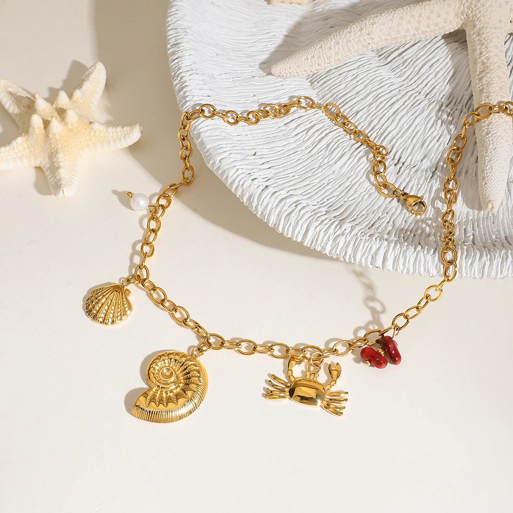 OCEAN CHARM NECKLACE