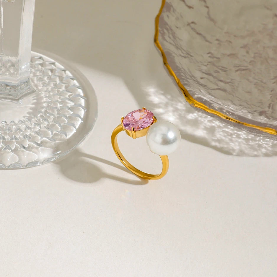 Exquisite Colorful Pearl Ring