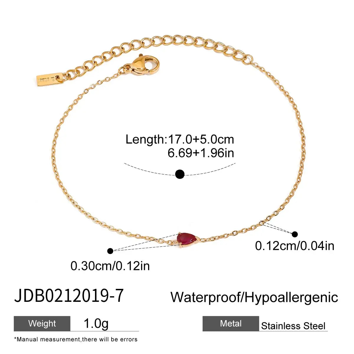 MINIMALISM BIRTHSTONE BRACELET
