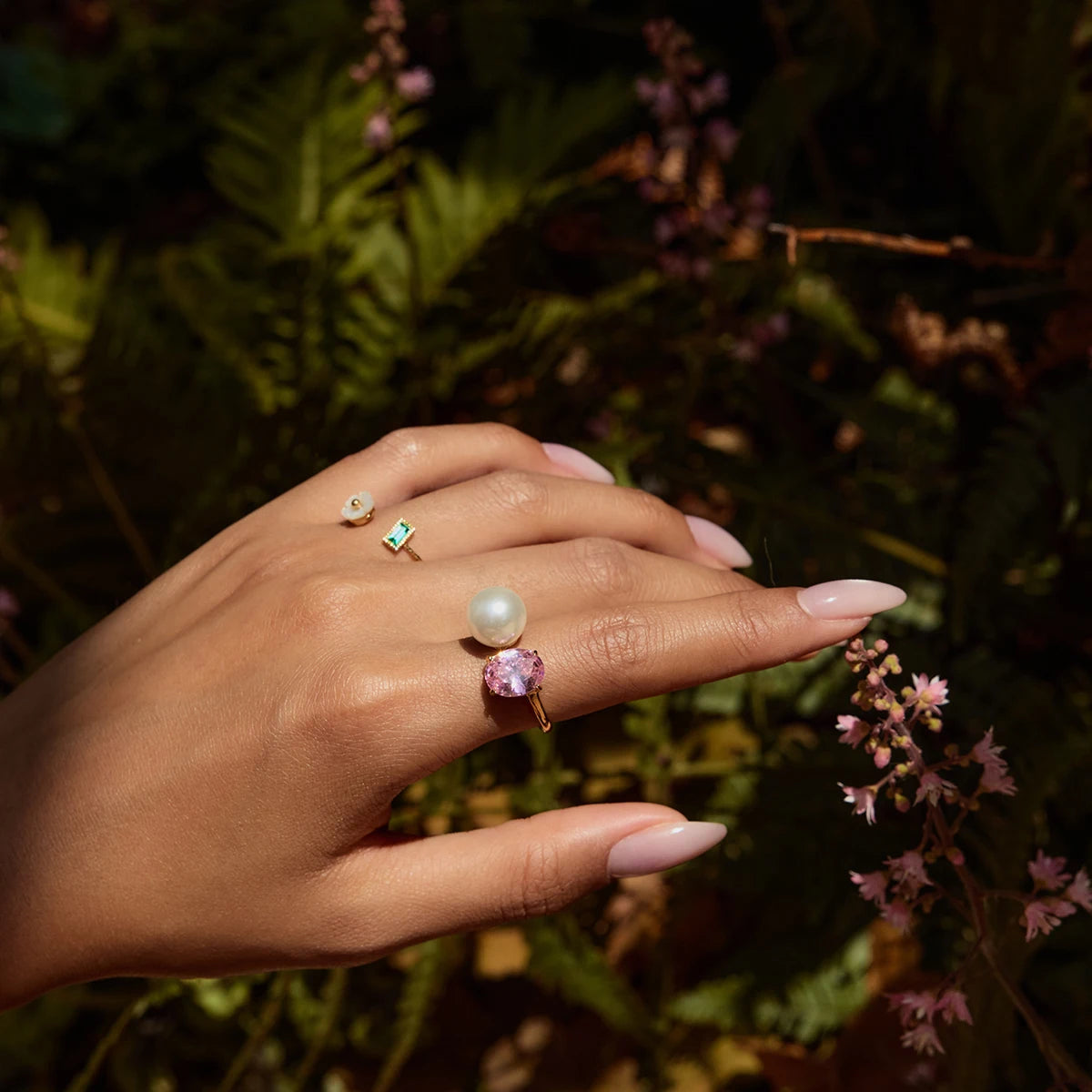 Exquisite Colorful Pearl Ring