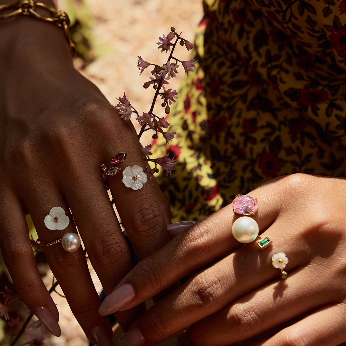 Exquisite Colorful Pearl Ring