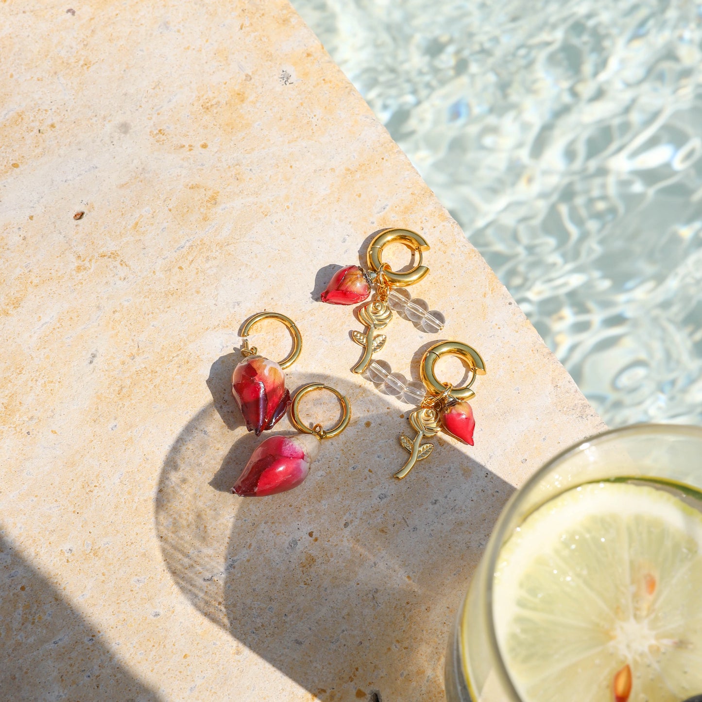 ROSE PENDANT EARRINGS