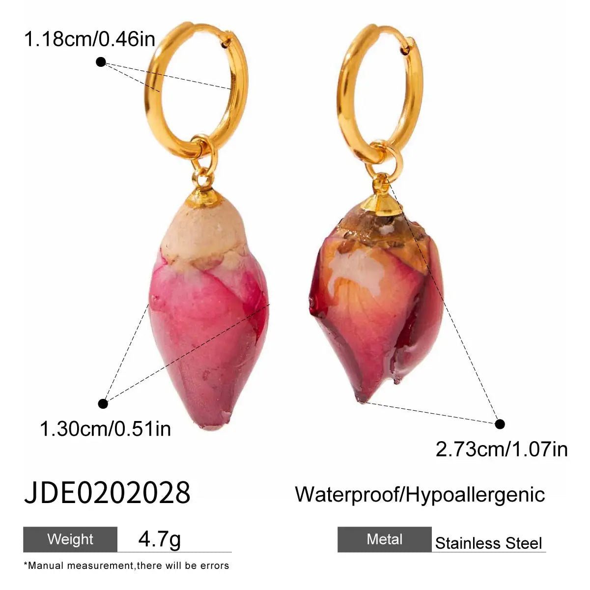 ROSE PENDANT EARRINGS