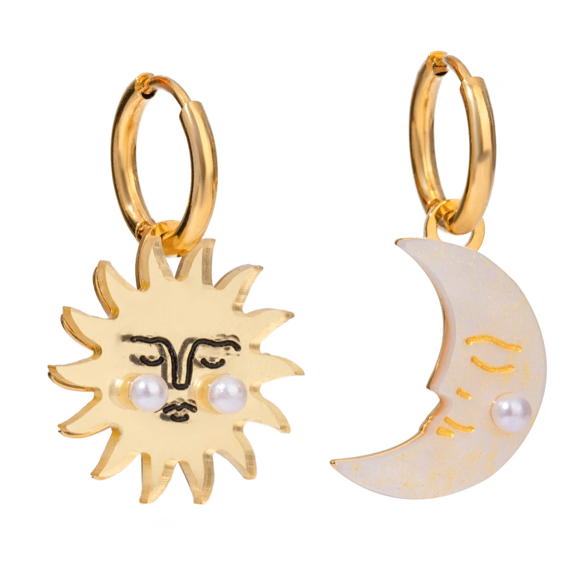Sun and Moon Earrings