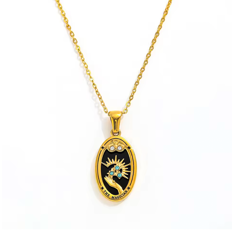 UNIQUE OVAL TAROT NECKLACE
