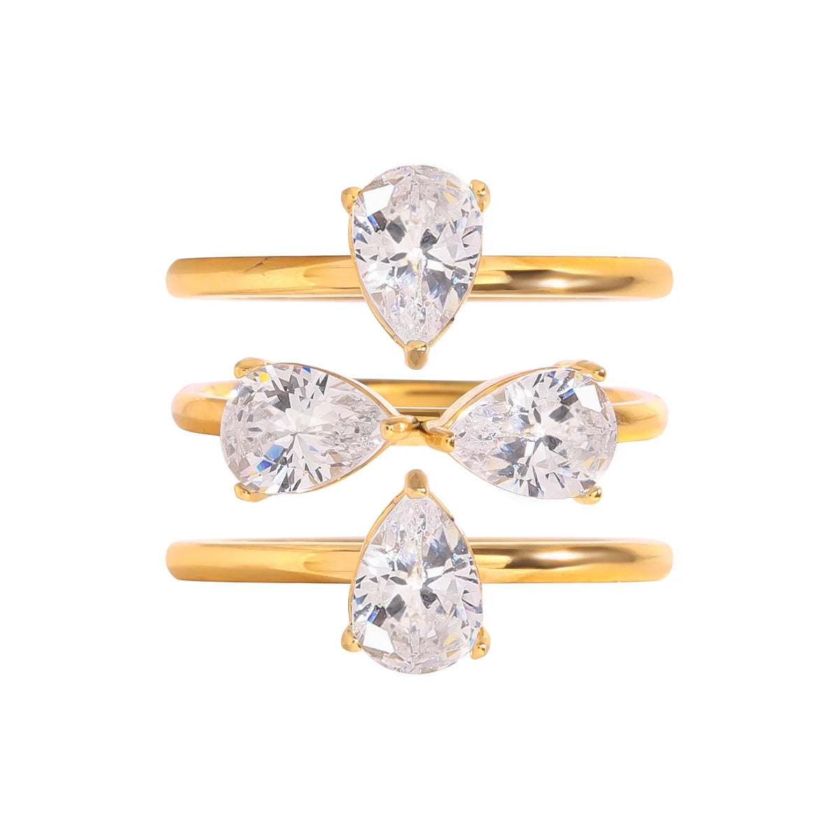 3pcs CLOVER RINGS