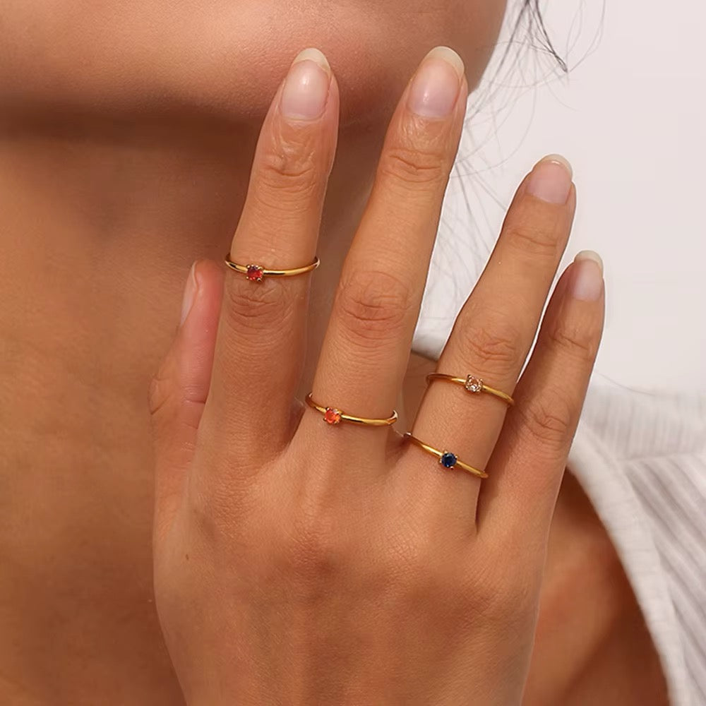 MINIMALIST GEMSTONE RINGS