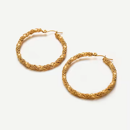 TWISTED HOOP EARRINGS