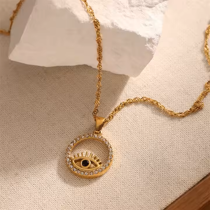 GOLD EYE NECKLACE