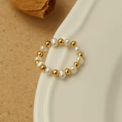 PEARL LUCKY BEAD RING