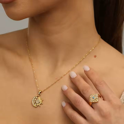 SUN AND MOON NECKLACE