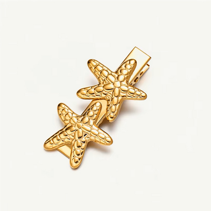 Shell & Pearl Gold Hair Clip