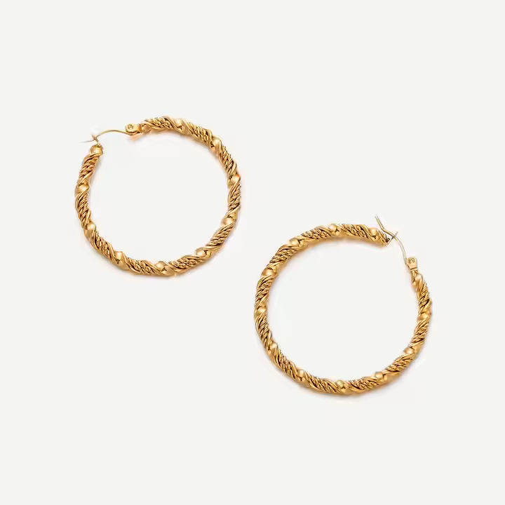 TWISTED HOOP EARRINGS