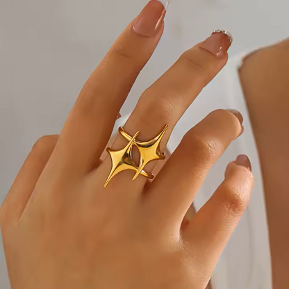 Unique Cross Star Ring