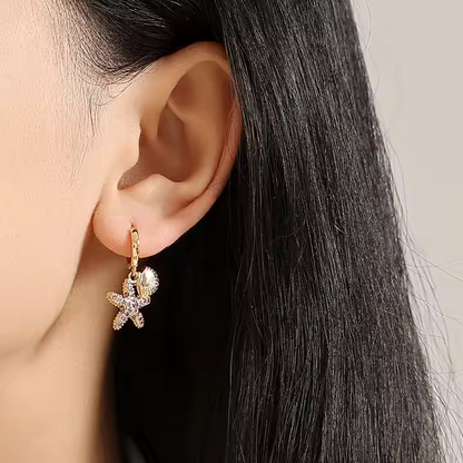 STAR & SHELL EARRINGS