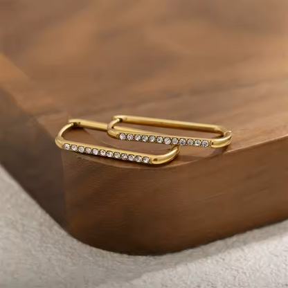 OVAL HOOP EARRINGS