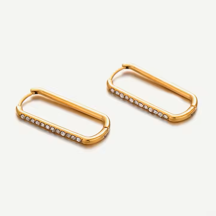 OVAL HOOP EARRINGS