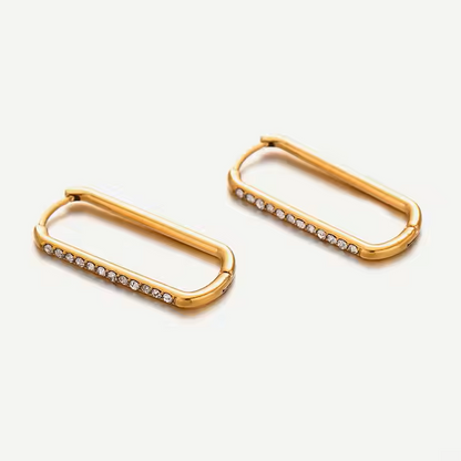 OVAL HOOP EARRINGS