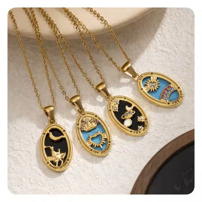 UNIQUE OVAL TAROT NECKLACE