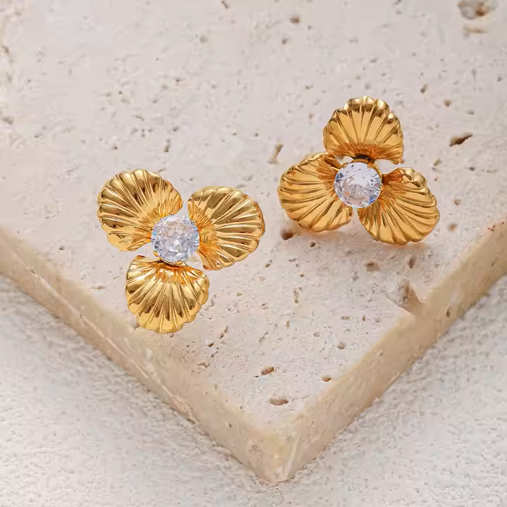 PEARL FLOWER EARRINGS