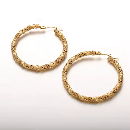 TWISTED HOOP EARRINGS