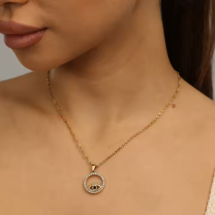 GOLD EYE NECKLACE