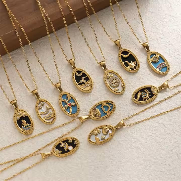 UNIQUE OVAL TAROT NECKLACE