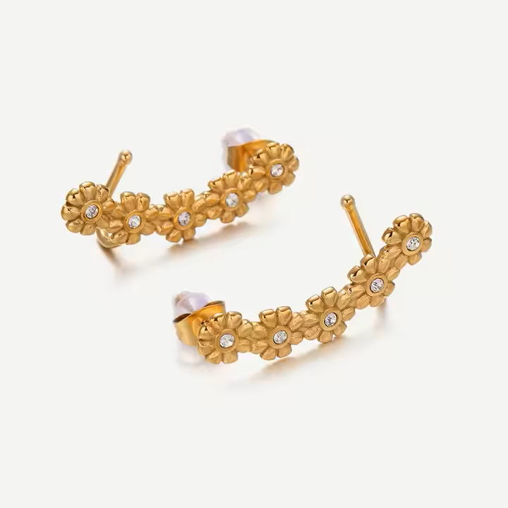 GOLD & STONE EARRINGS