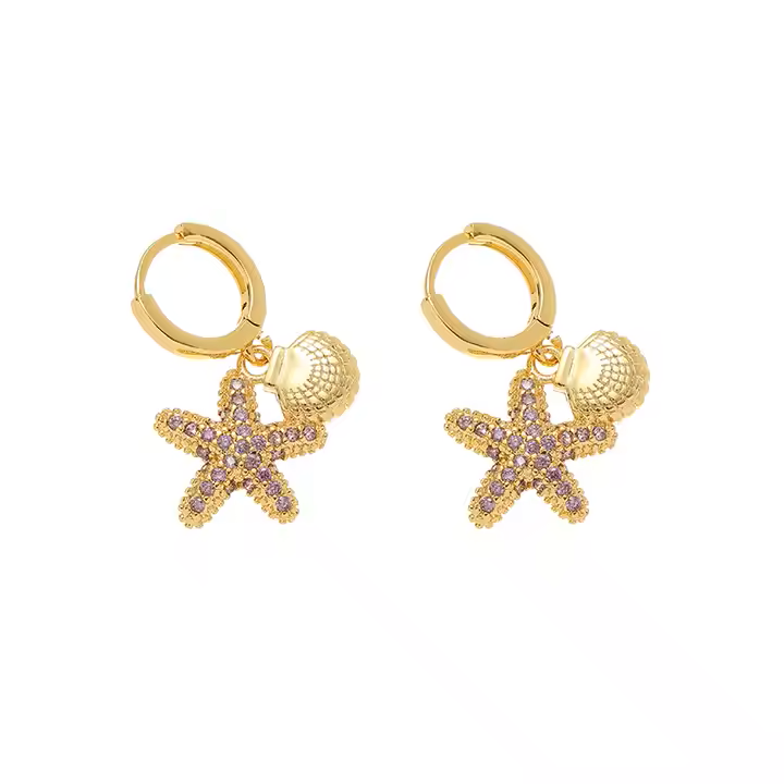STAR & SHELL EARRINGS