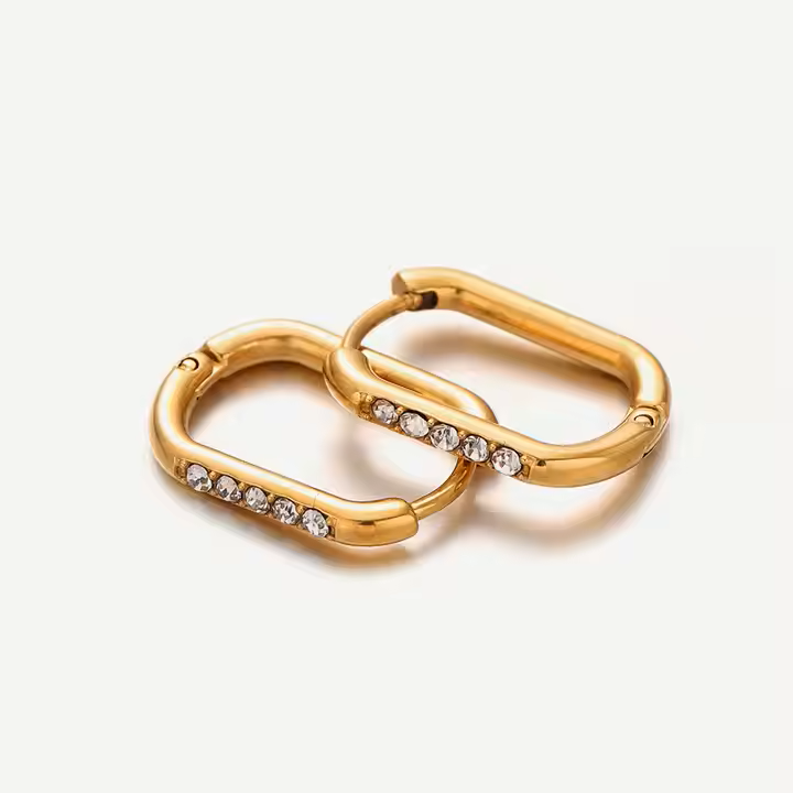OVAL HOOP EARRINGS