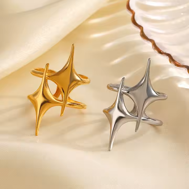 Unique Cross Star Ring