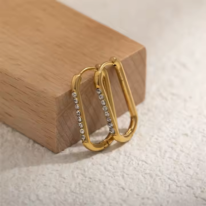 OVAL HOOP EARRINGS