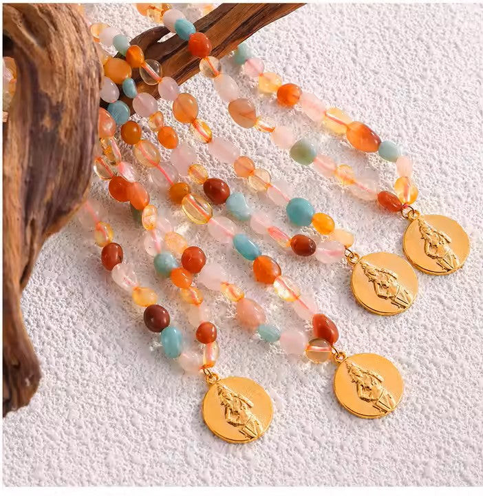 NATURAL STONE BEADS NECKLACE