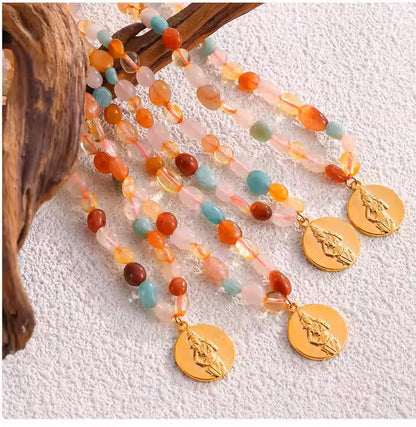 NATURAL STONE BEADS NECKLACE