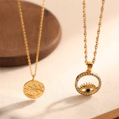 GOLD EYE NECKLACE