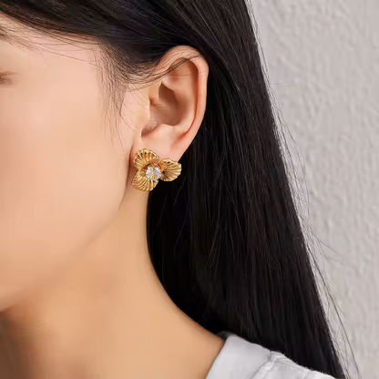 PEARL FLOWER EARRINGS