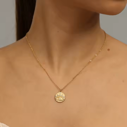 GOLD EYE NECKLACE