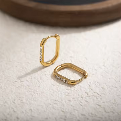 OVAL HOOP EARRINGS