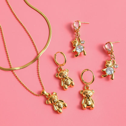 Bear Earrings & Necklace
