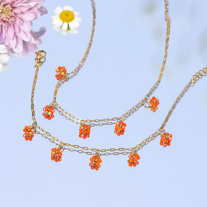 EXQUISITE FLOWER NECKLACE & BRACELET