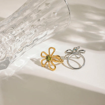 FLOWER LINE RING