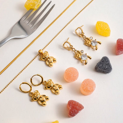 Bear Earrings & Necklace