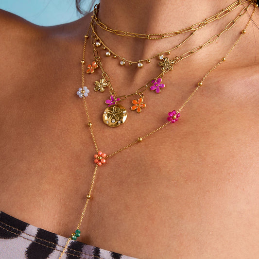 HOLIDAY FLOWER NECKLACE