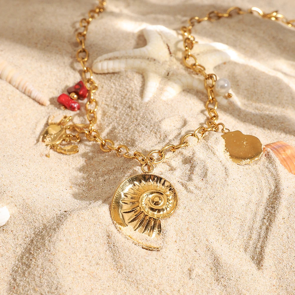 OCEAN CHARM NECKLACE