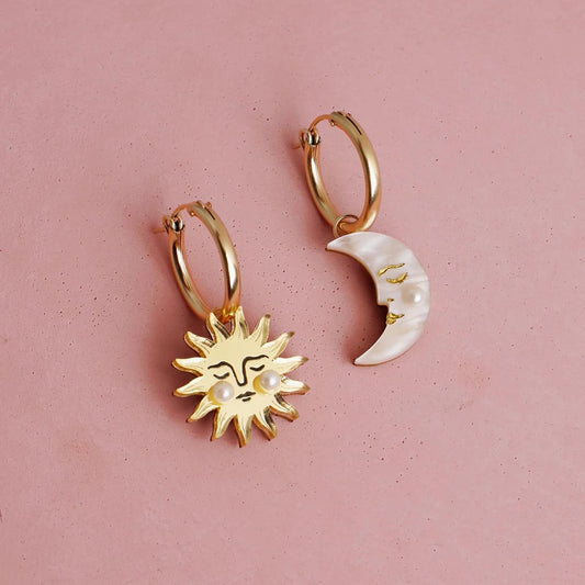 Sun and Moon Earrings